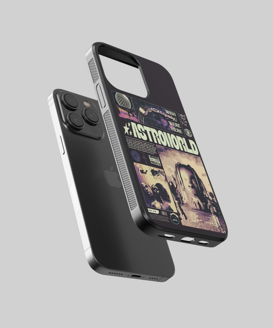 Travis Scott Astroworld Wish You Were Here Aesthetic Glass Phone Case