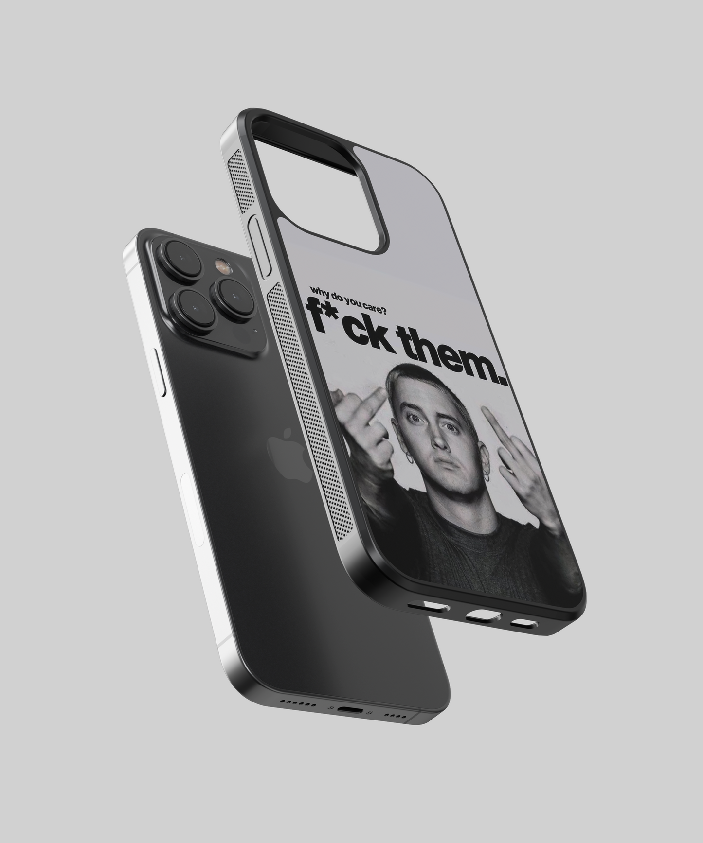 Eminem Why Do You Care F*ck Them Aesthetic Glass Phone Case