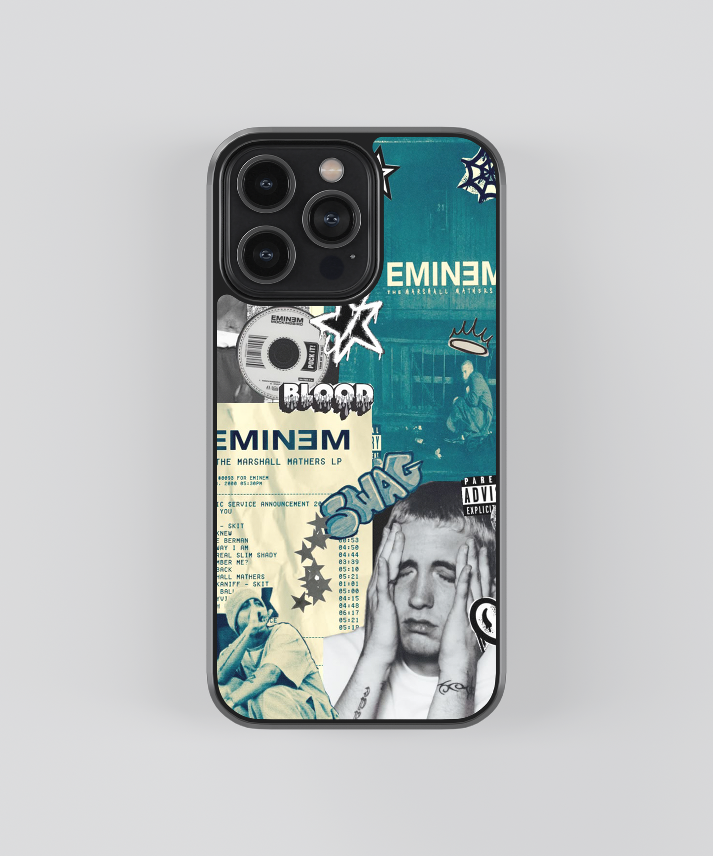 Eminem Who Is Eminem Aesthetic Glass Phone Case