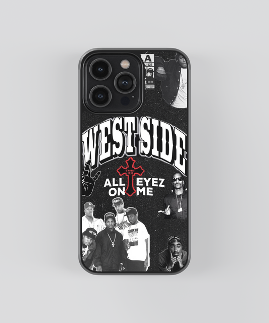 West Side All Eyez On Me Aesthetic Glass Phone Case |