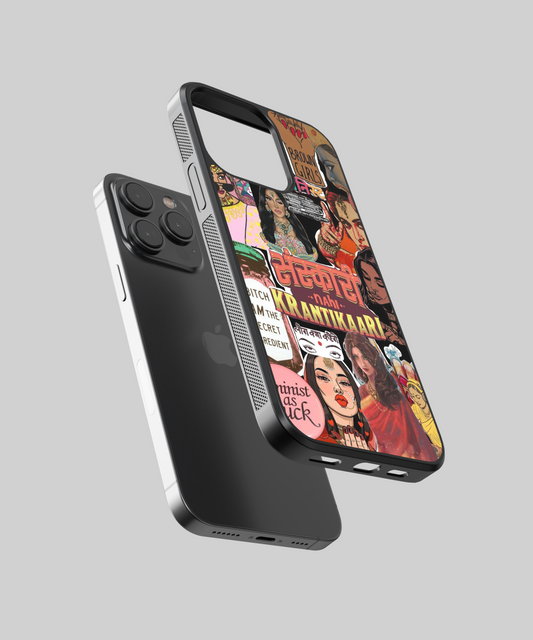Sanskaari Nahi Krantikaari Aesthetic Glass Phone Case