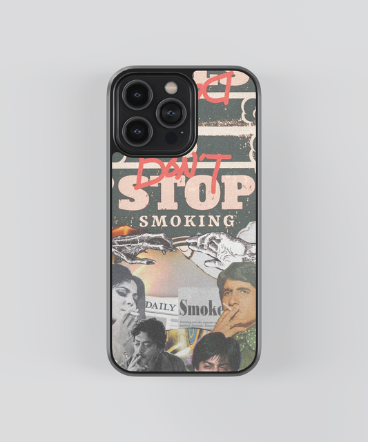 Don't Stop Smoking Aesthetic Glass Phone Case