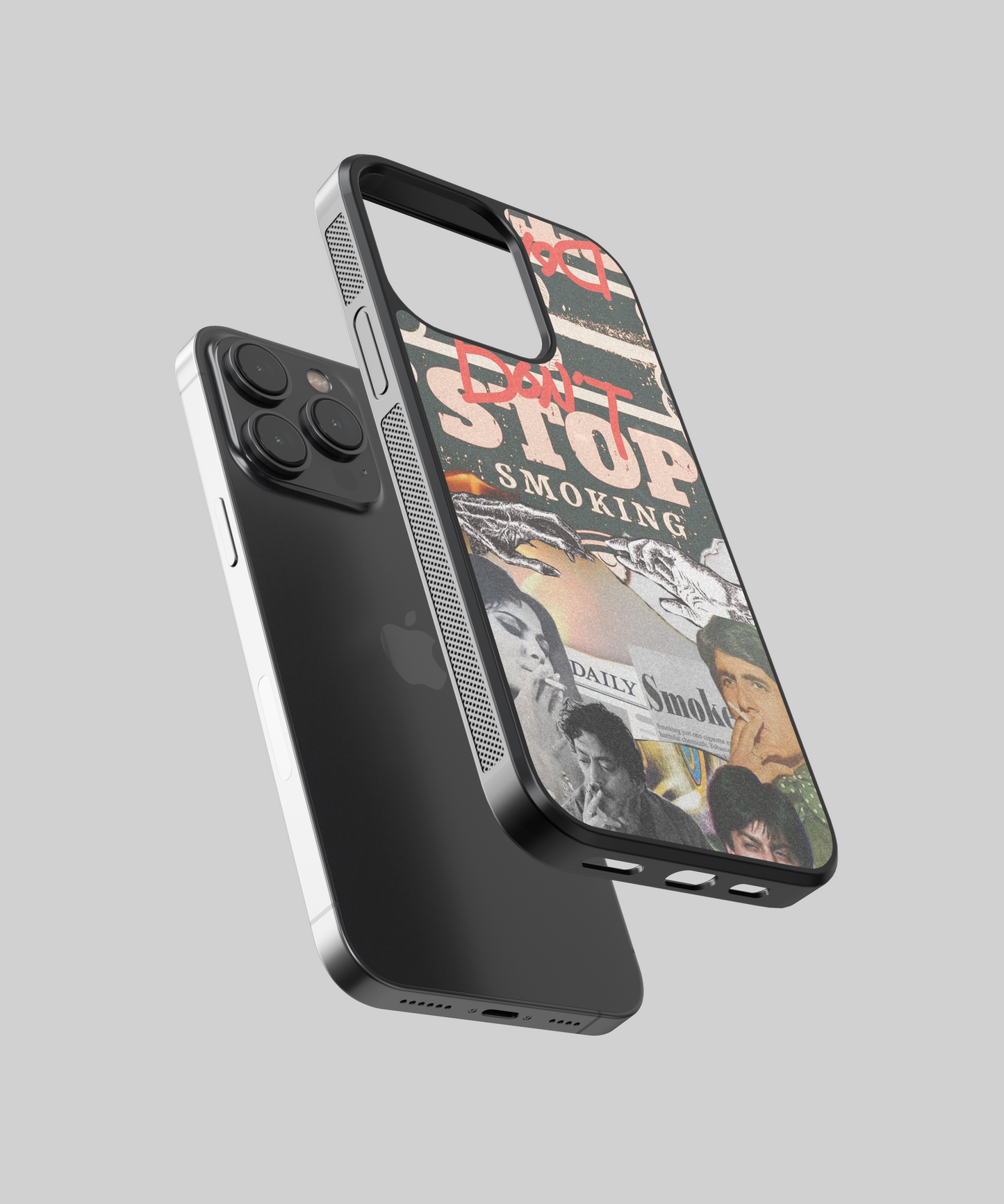 Don't Stop Smoking Aesthetic Glass Phone Case