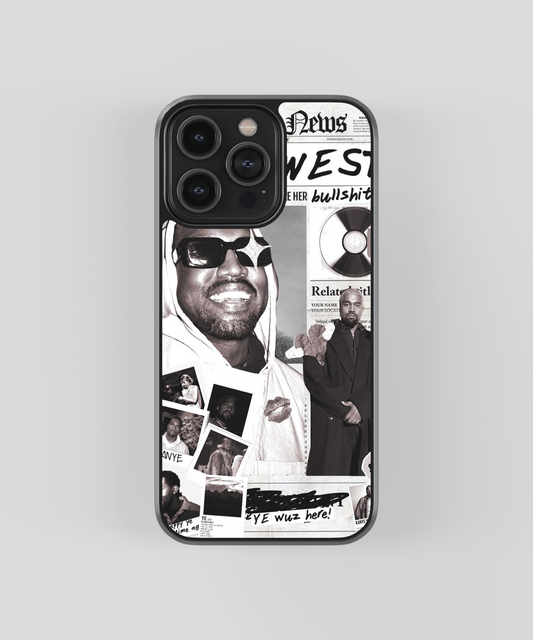 Kanye West Ye Wuz Here Aesthetic Glass Phone Case