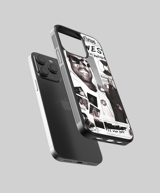 Kanye West Ye Wuz Here Aesthetic Glass Phone Case