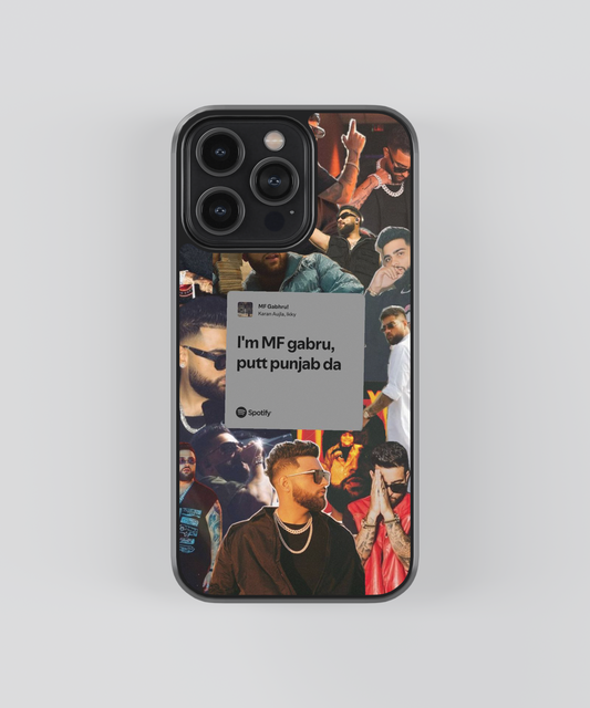 Karan Aujla MF Gabru Putt Punjab Da Aesthetic Glass Phone Case
