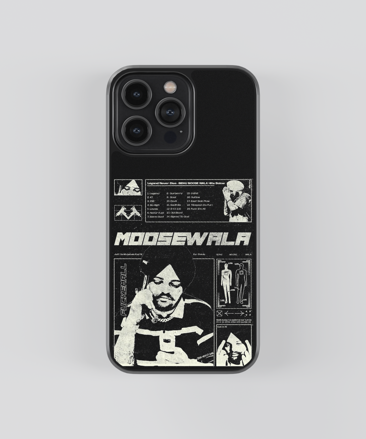 Sidhu Moosewala Legend Never Dies Aesthetic Glass Phone Case