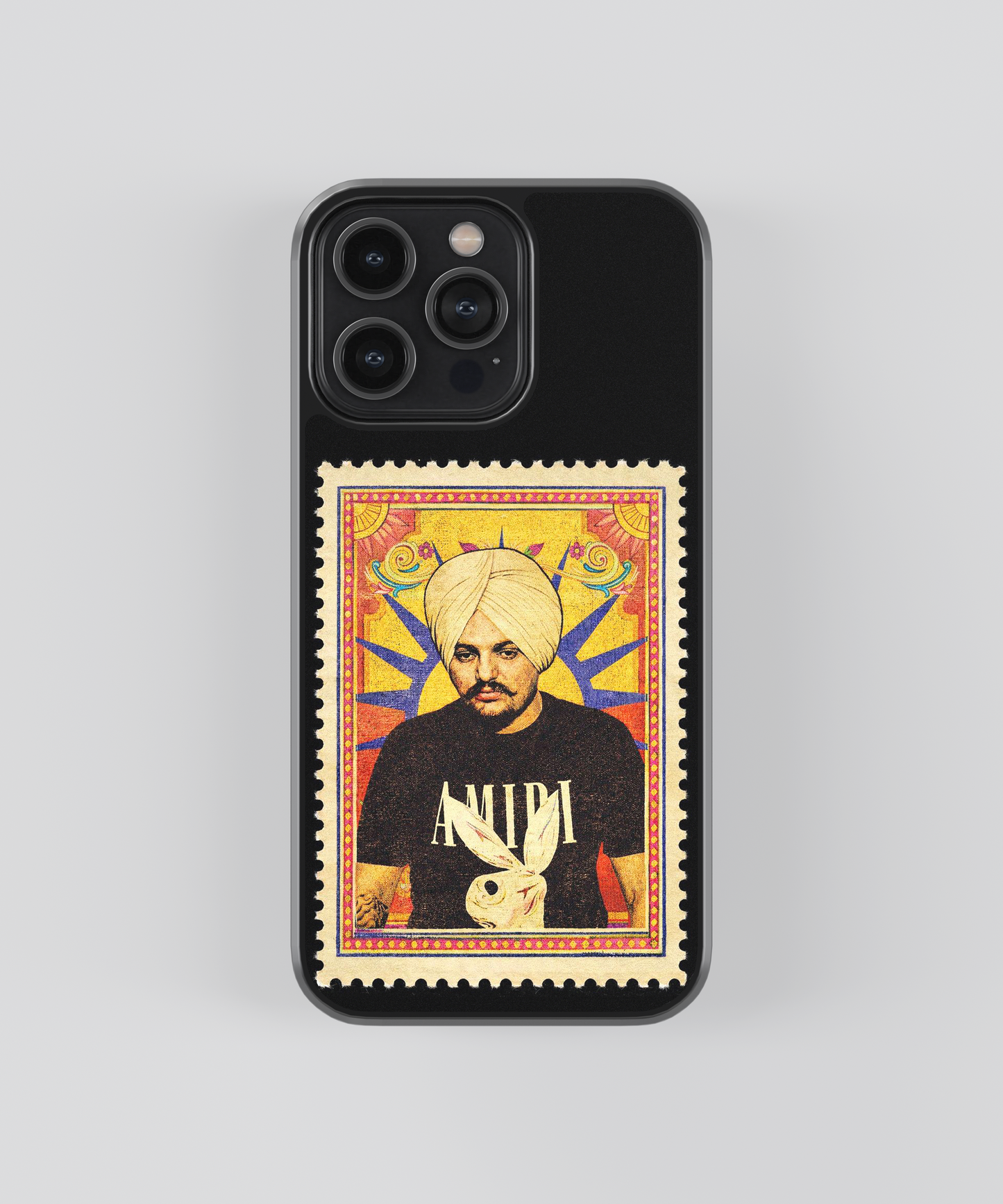 Sidhu Moosewala Vintage Stamp Aesthetic Glass Phone Case