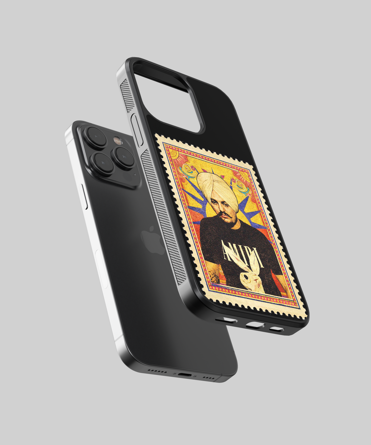 Sidhu Moosewala Vintage Stamp Aesthetic Glass Phone Case