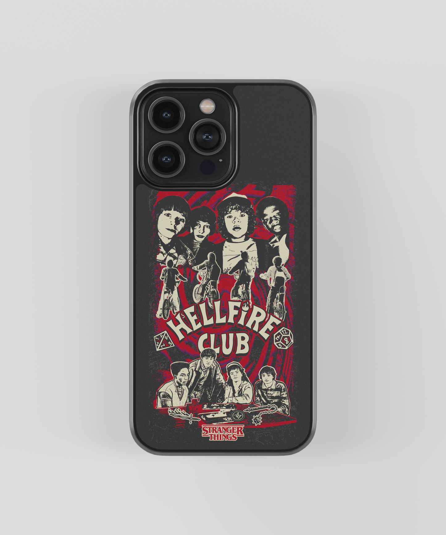 Stranger Things Hellfire Club Aesthetic Glass Phone Case