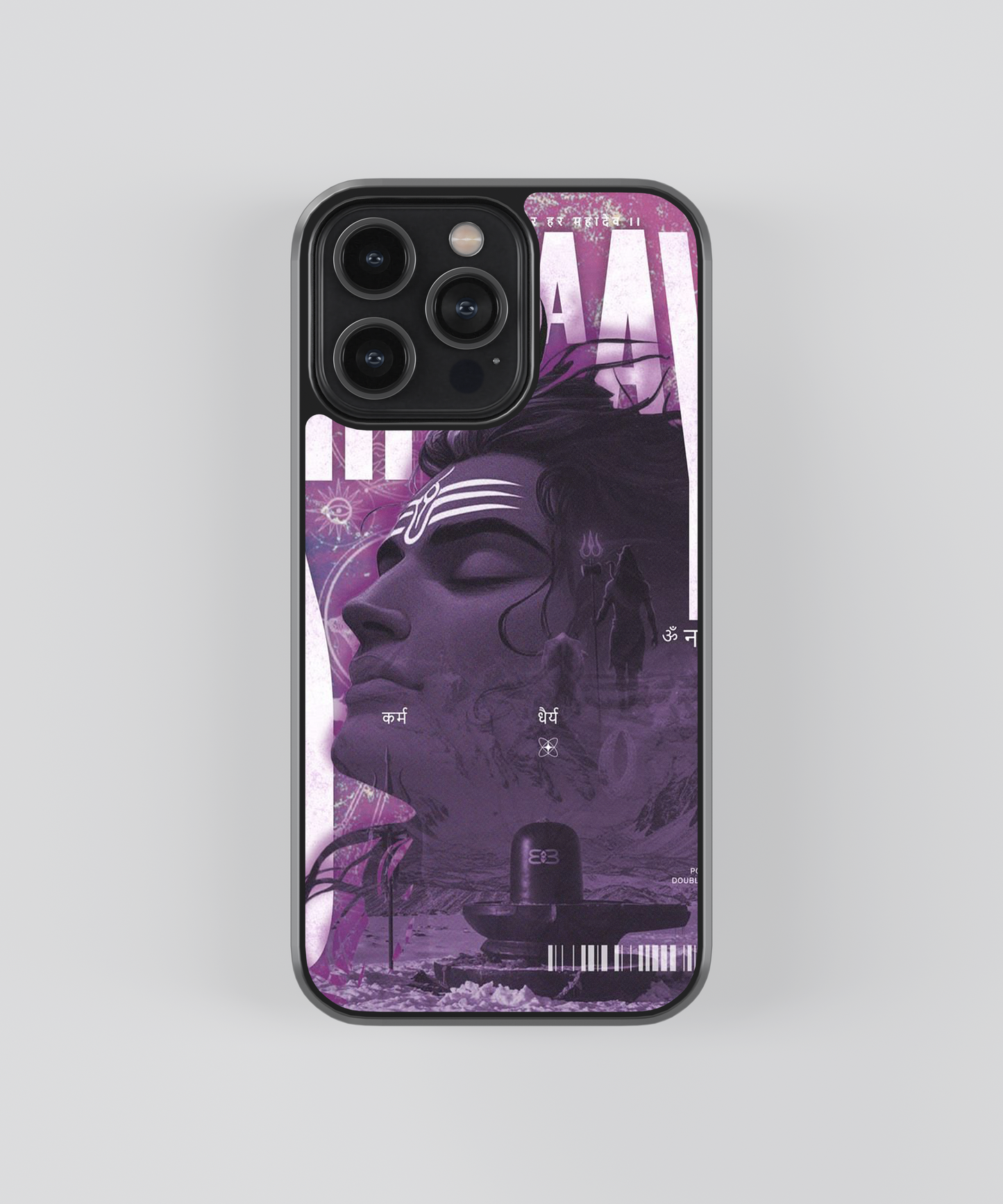 Har Har Mahadev Shiva Karma Aesthetic Glass Phone Case