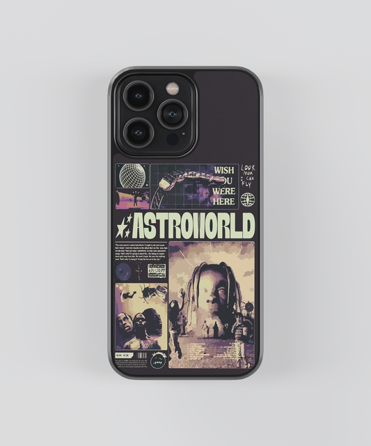Travis Scott Astroworld Wish You Were Here Aesthetic Glass Phone Case